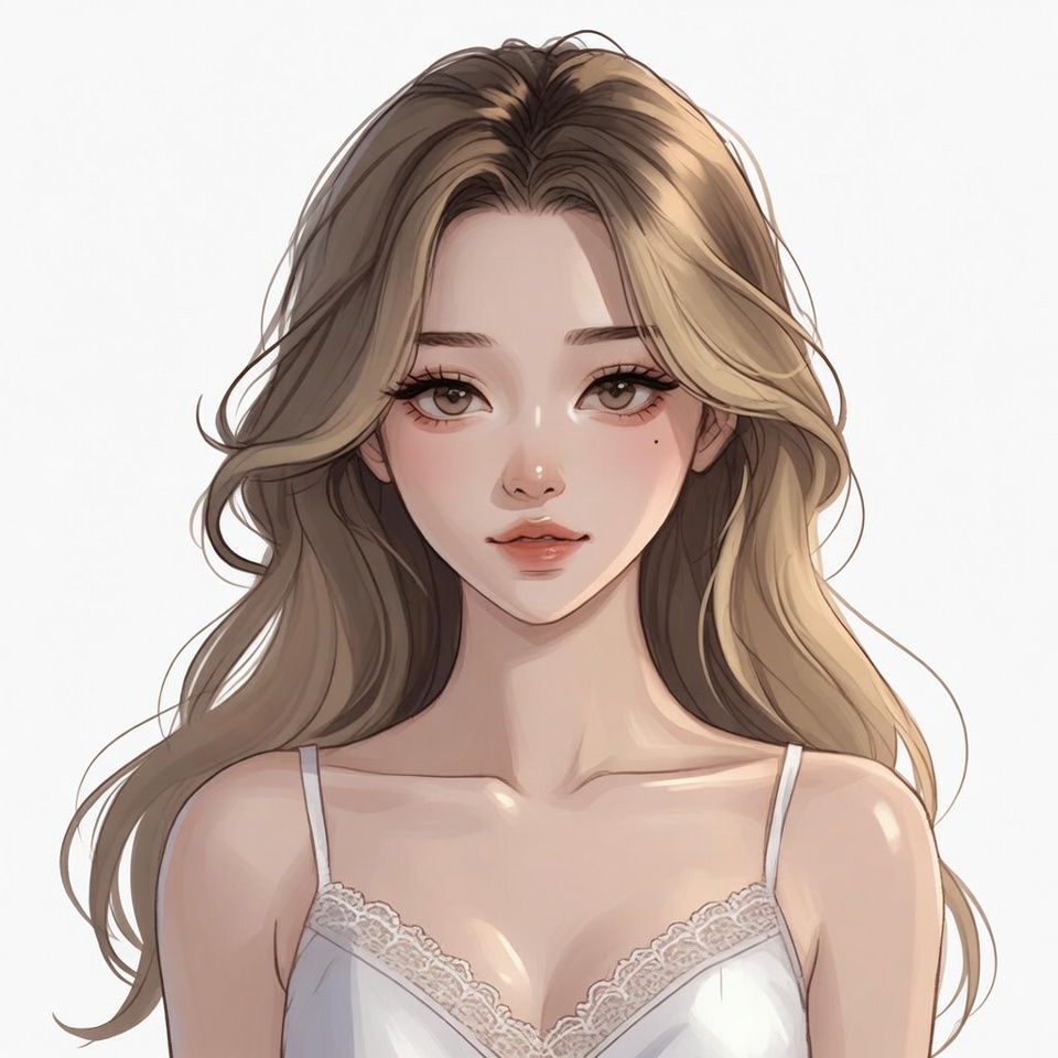 Asian woman in lace camisole Asian woman in lace camisole