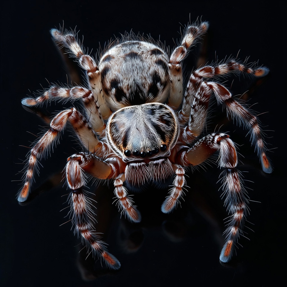 Jumping Spider on Black Background Jumping Spider on Black Background