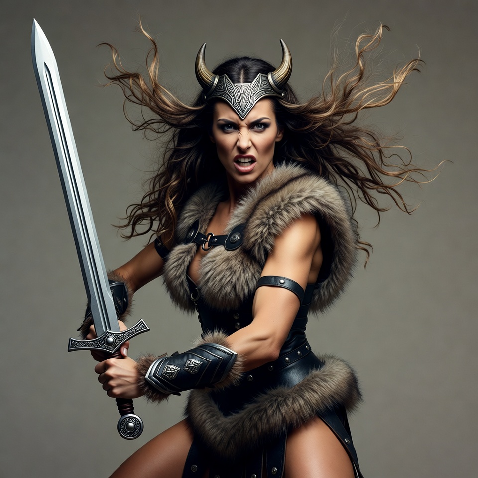 Viking Warrior Woman with Sword Viking Warrior Woman with Sword