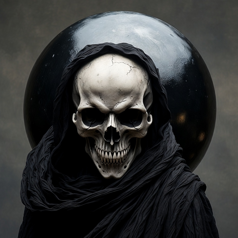 Hooded Skull with Black Orb Hooded Skull with Black Orb