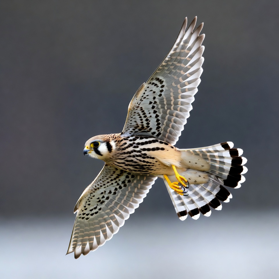 American Kestrel Flying with Wings Spread American Kestrel Flying with Wings Spread
