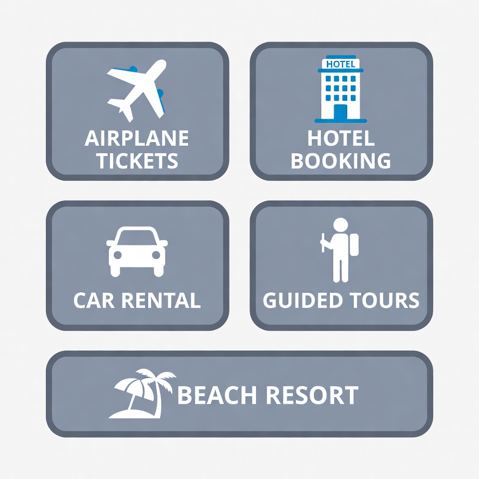 Travel Services Icons Set Travel Services Icons Set