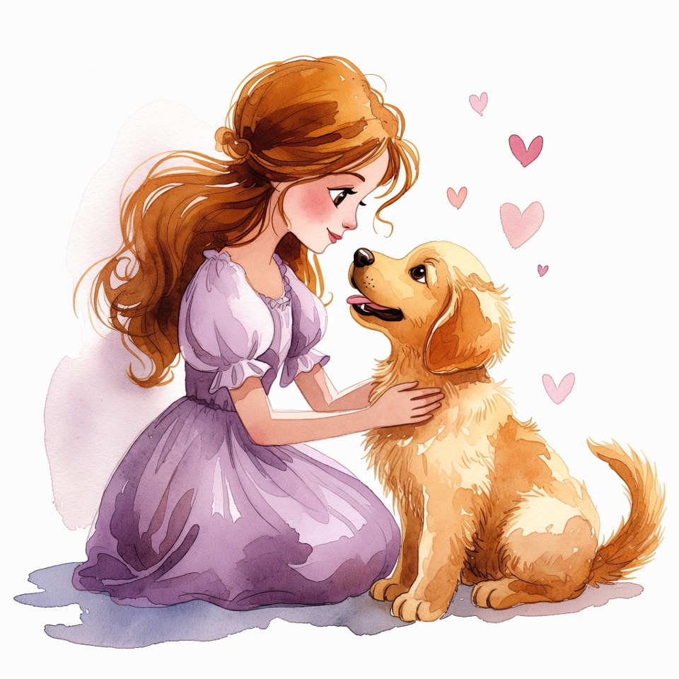 Woman hugging golden retriever puppy Woman hugging golden retriever puppy