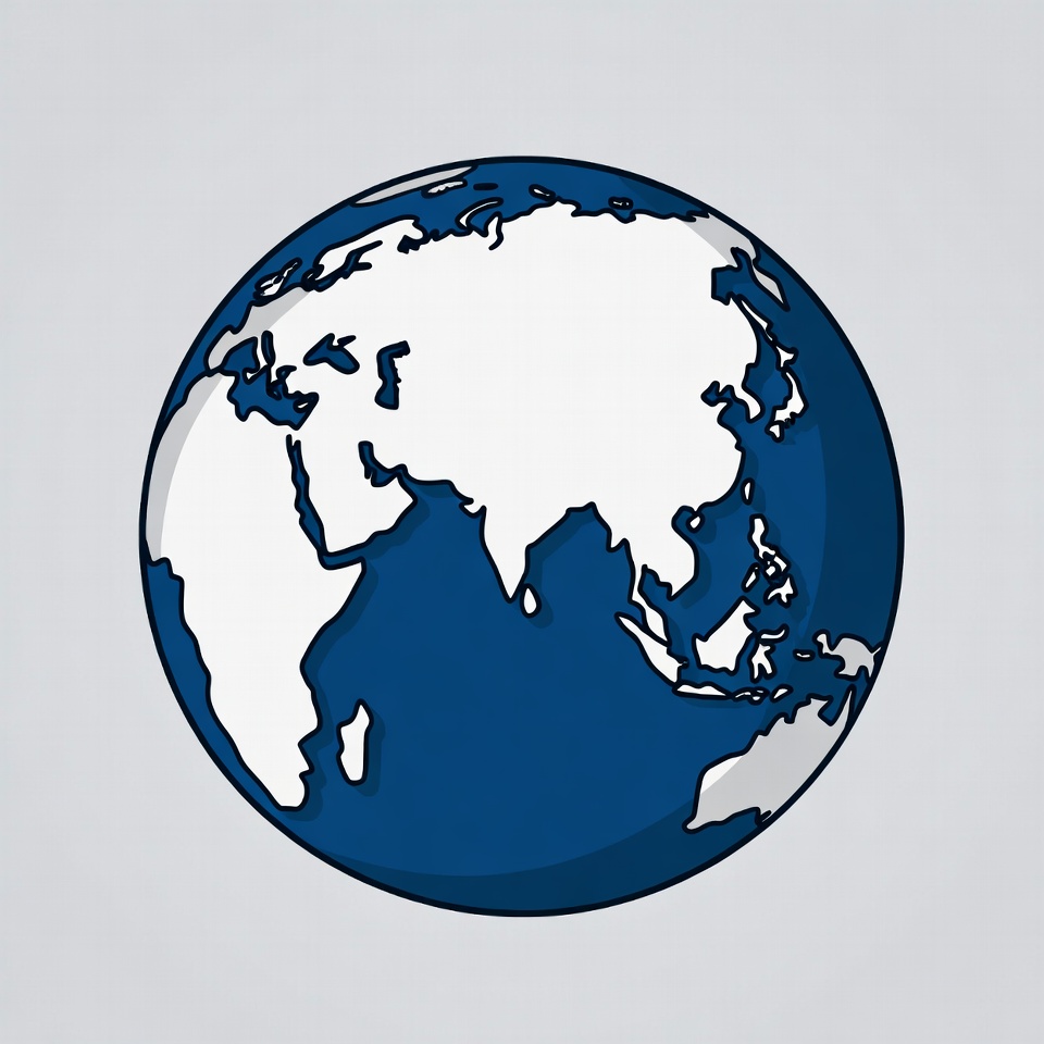 Blue Earth Globe Illustration Blue Earth Globe Illustration