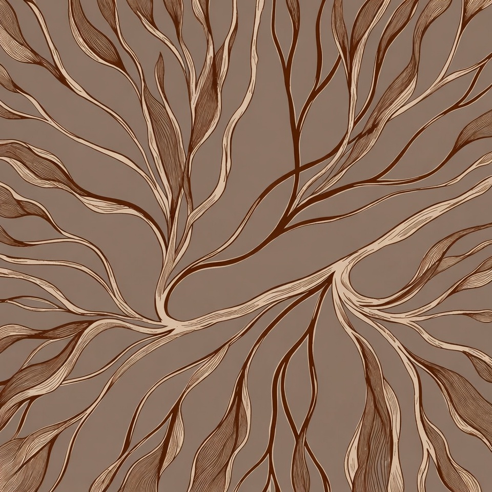 Brown Branch Illustration Pattern Brown Branch Illustration Pattern