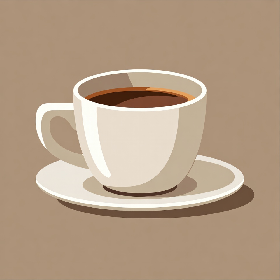 White cup of coffee with saucer White cup of coffee with saucer