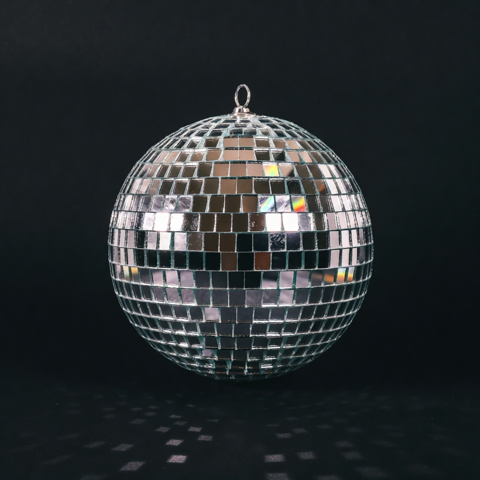 Shiny Disco Ball on Black Background Shiny Disco Ball on Black Background