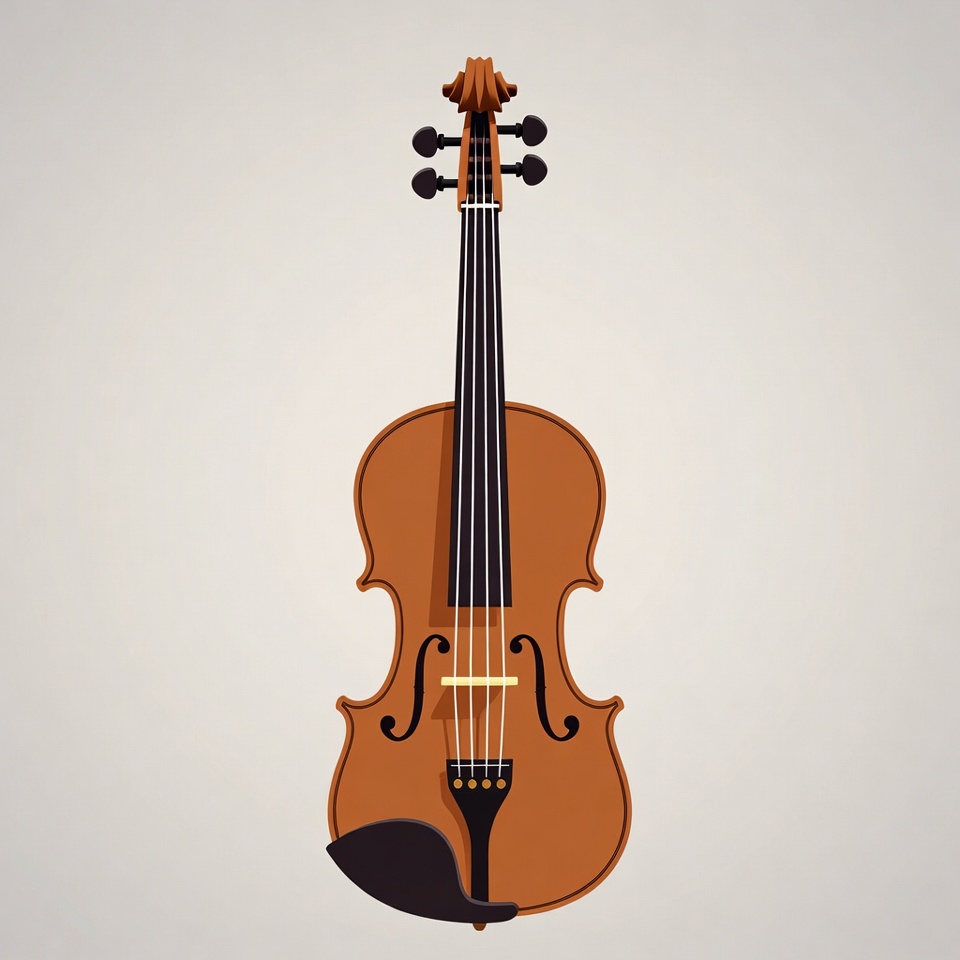 Violin illustration on gray background Violin illustration on gray background