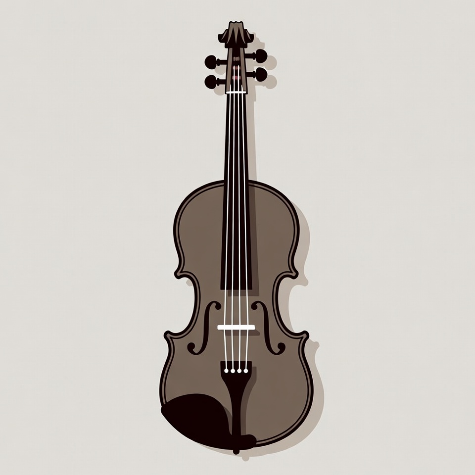 Violin illustration on gray background Violin illustration on gray background