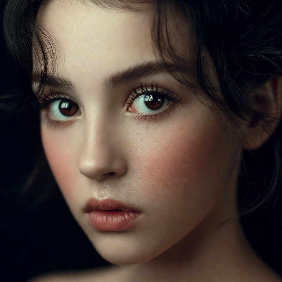 Close-up portrait of young woman Close-up portrait of young woman