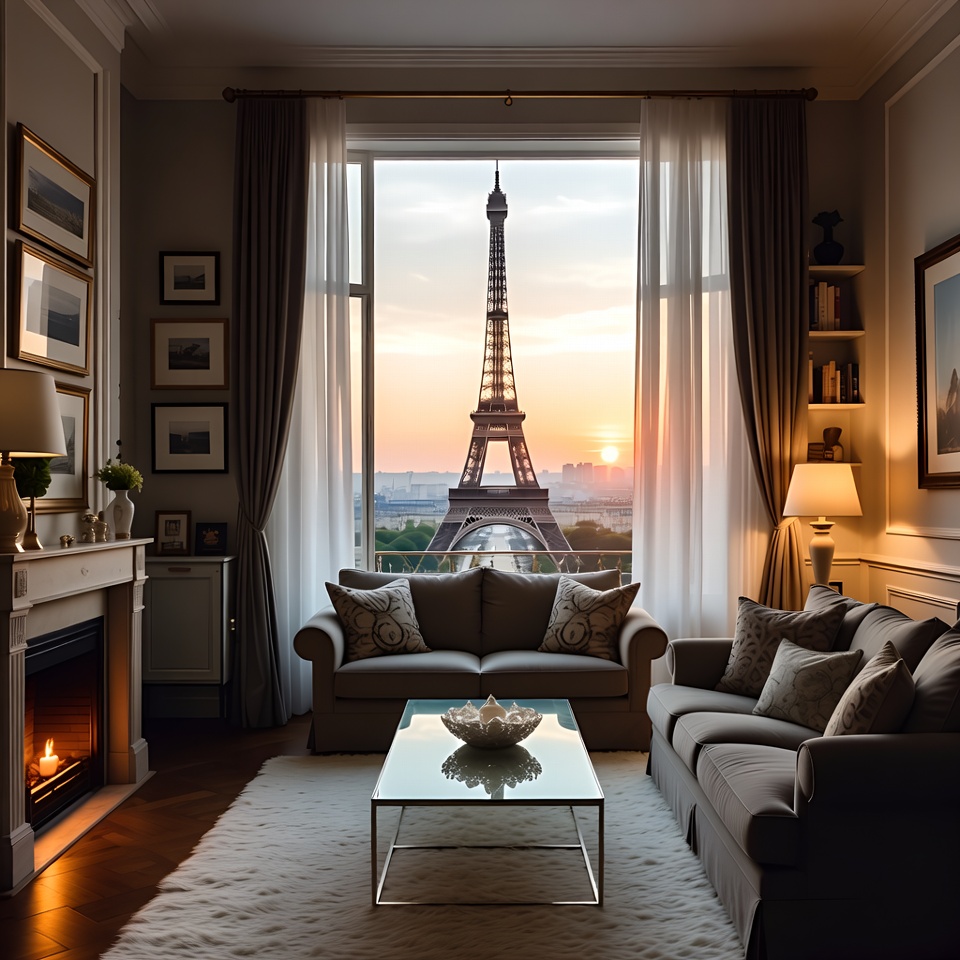 Paris Apartment Eiffel Tower Sunset View Paris Apartment Eiffel Tower Sunset View
