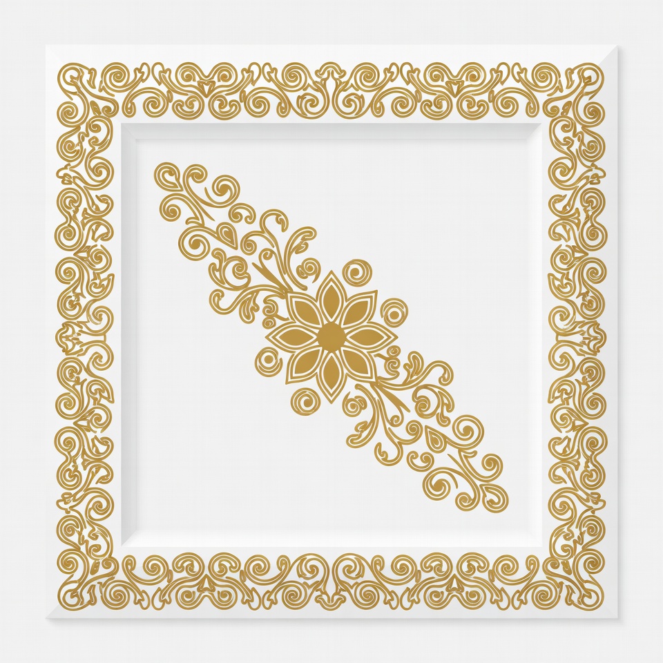 Gold Ornate Flower Frame Gold Ornate Flower Frame