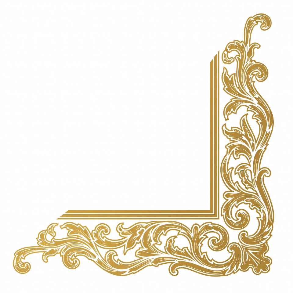 Gold Ornate Corner Border Design Gold Ornate Corner Border Design