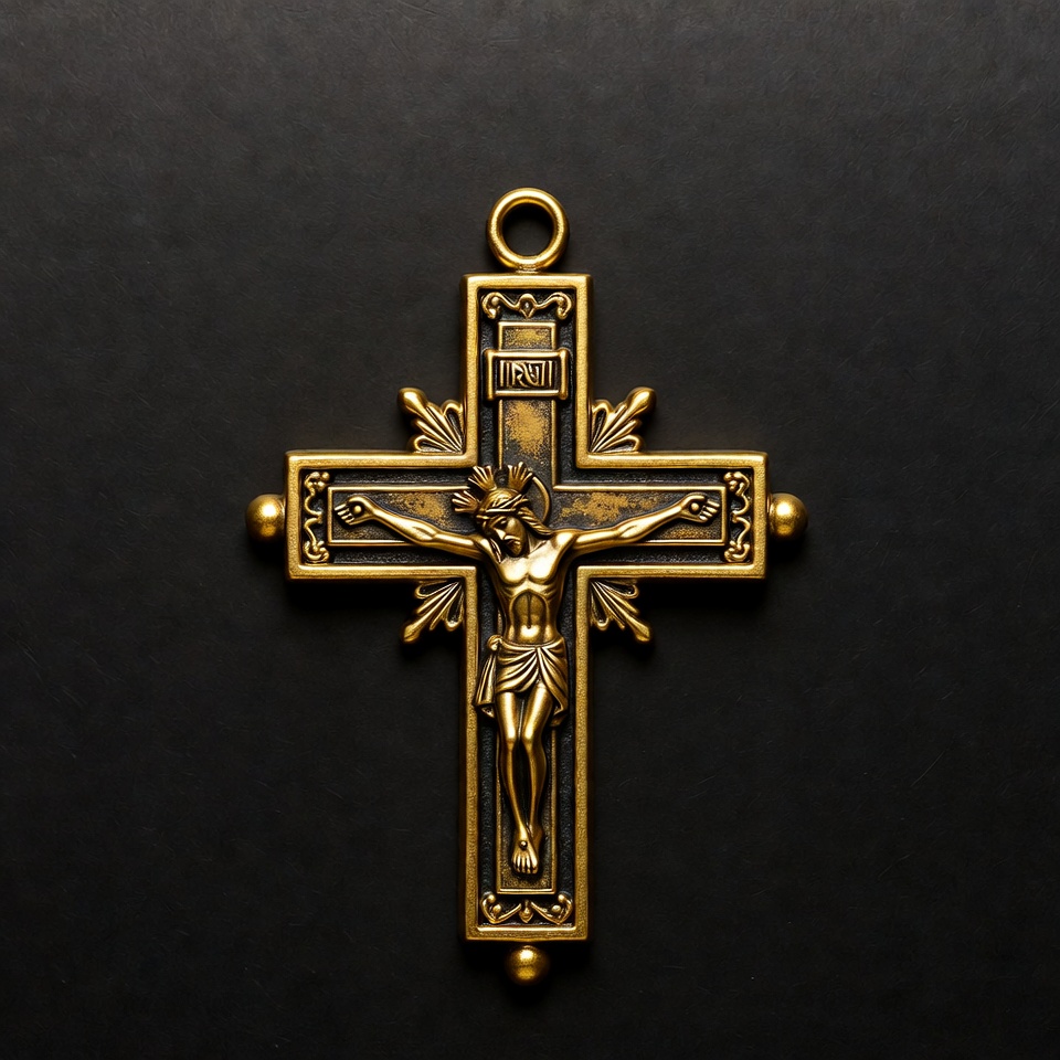Gold Crucifix with Jesus Christ Gold Crucifix with Jesus Christ
