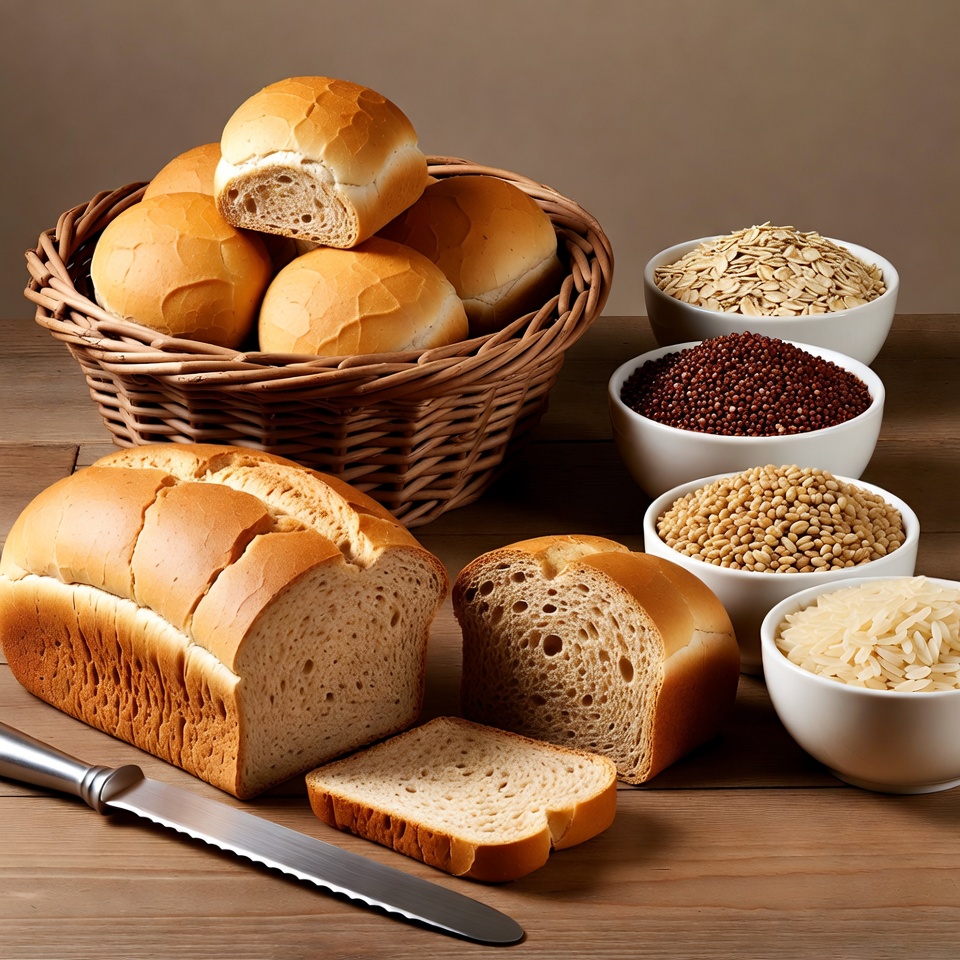 Bread basket with grains Bread basket with grains