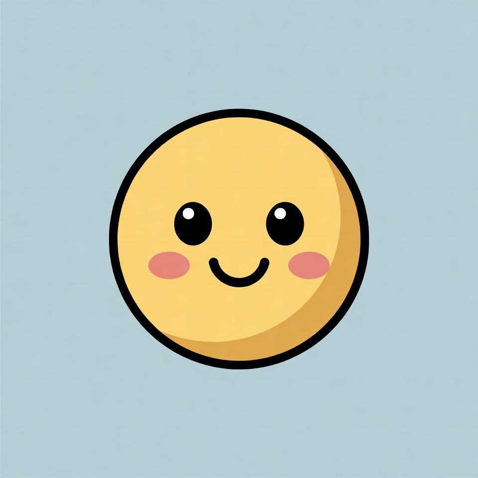 Cute yellow smiling emoji face Cute yellow smiling emoji face