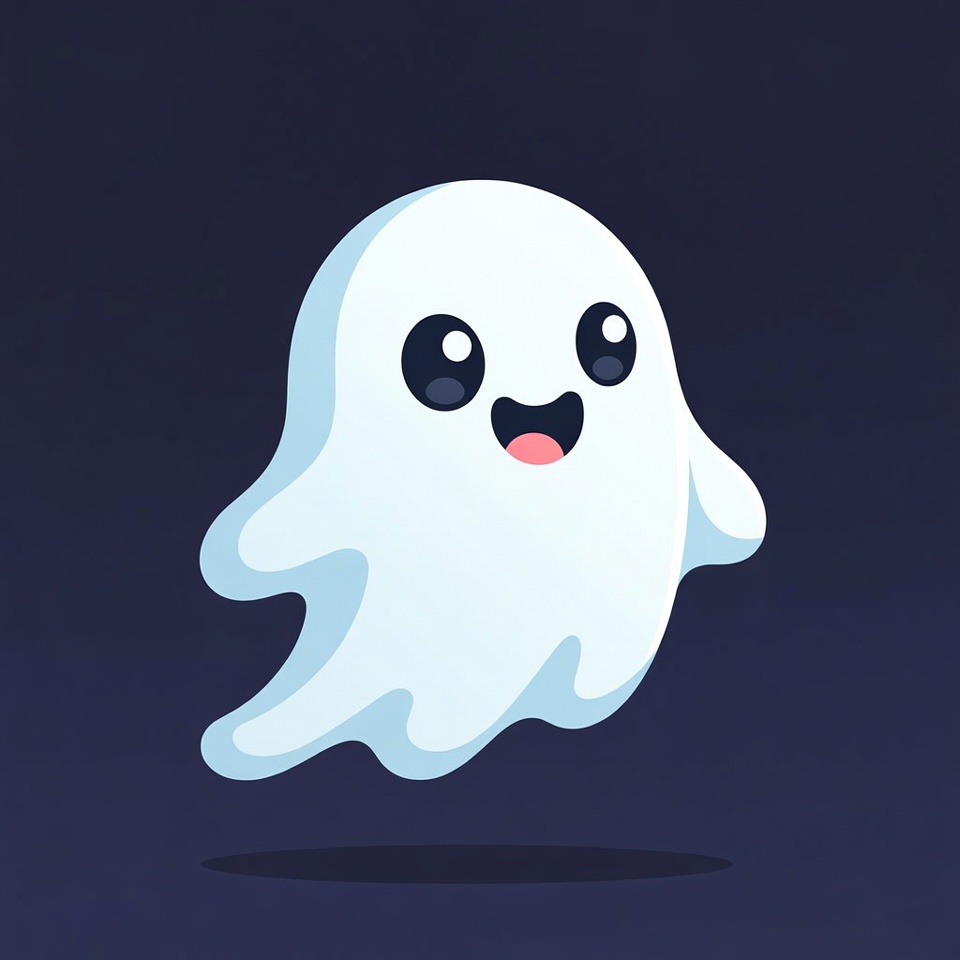 Cute smiling ghost illustration Cute smiling ghost illustration