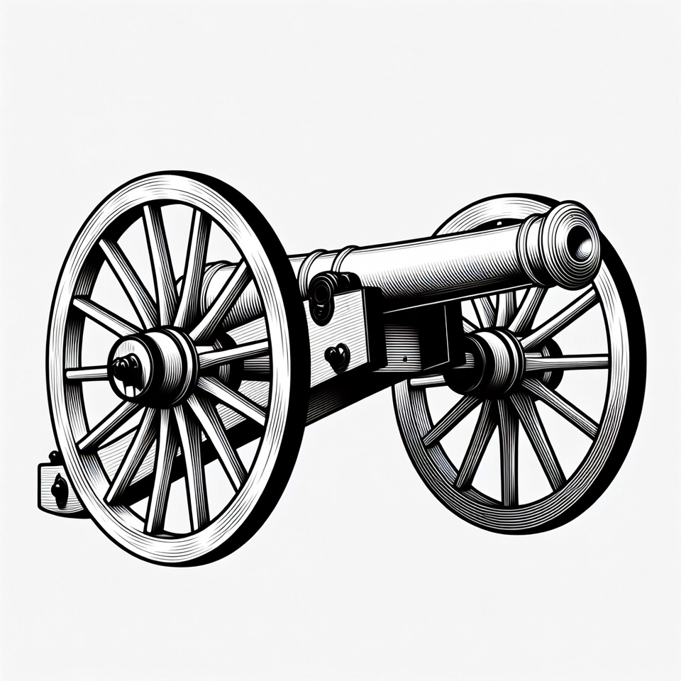 Vintage Cannon Illustration Vintage Cannon Illustration