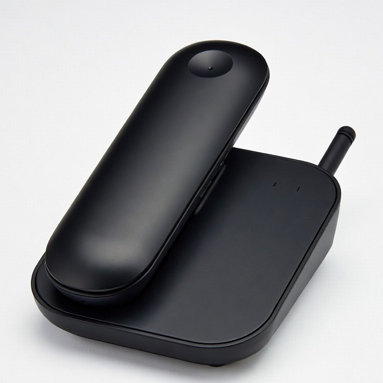 Black Cordless Phone on Base Black Cordless Phone on Base