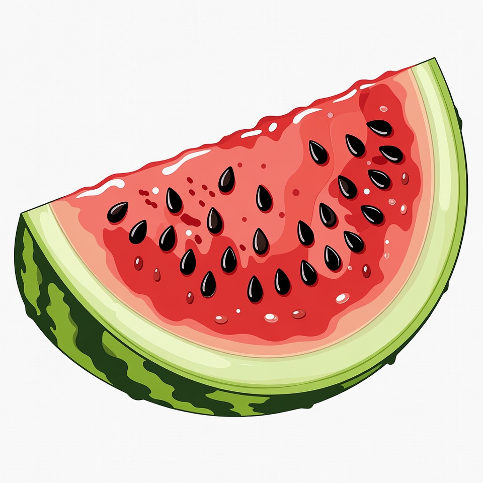 Sliced Watermelon Illustration Sliced Watermelon Illustration