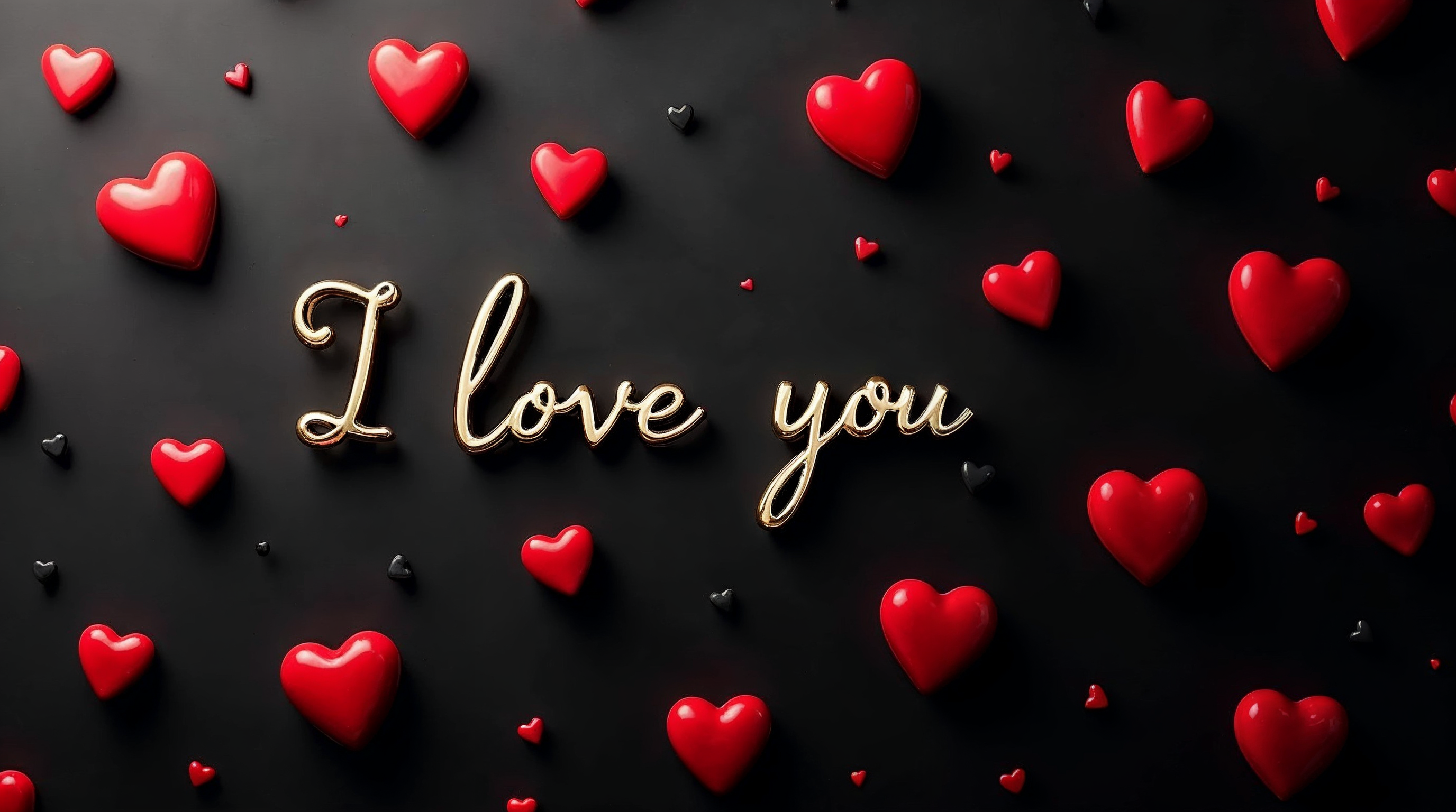 I Love You with Red Hearts I Love You with Red Hearts