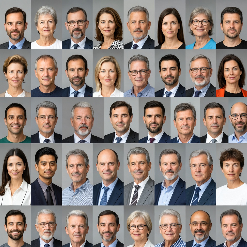 Diverse Professional Headshots Grid Diverse Professional Headshots Grid