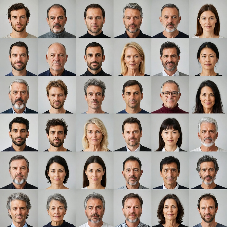 Diverse Group Headshots Grid Diverse Group Headshots Grid