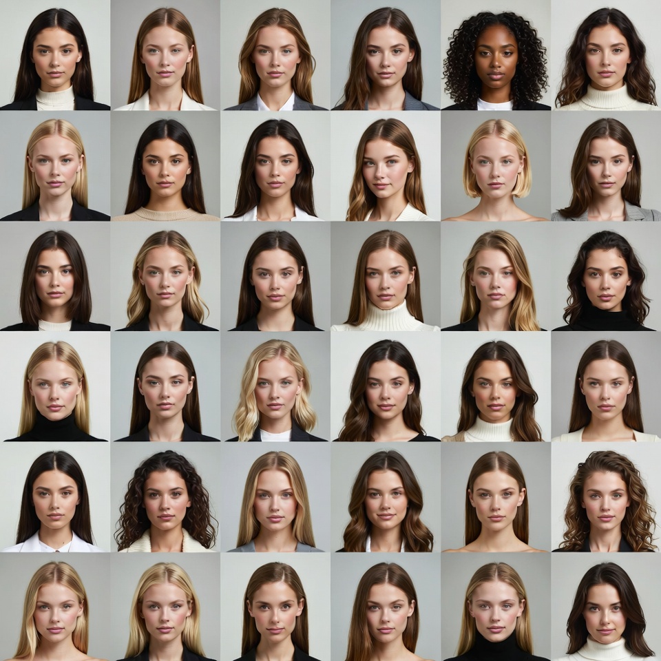 Diverse Women Headshots Grid Diverse Women Headshots Grid