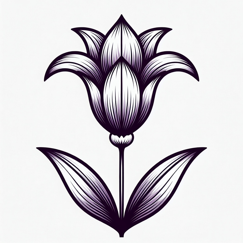 Line Art Lily Flower Line Art Lily Flower