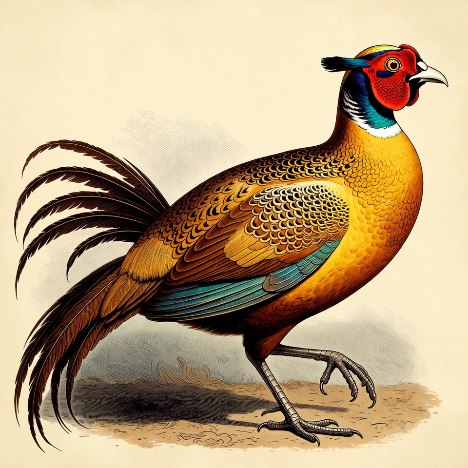 Colorful Male Peacock Illustration Colorful Male Peacock Illustration