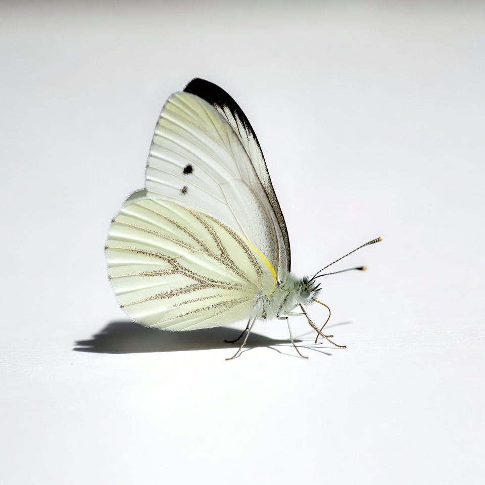 White butterfly on white background White butterfly on white background
