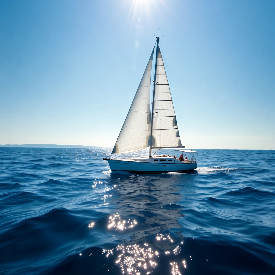 White sailboat sailing on ocean White sailboat sailing on ocean