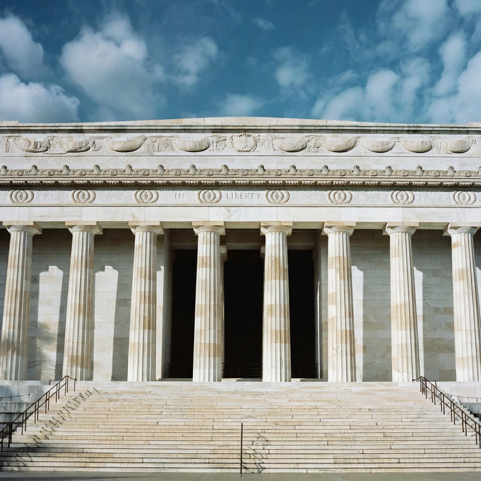 Lincoln Memorial with Columns and Steps Lincoln Memorial with Columns and Steps