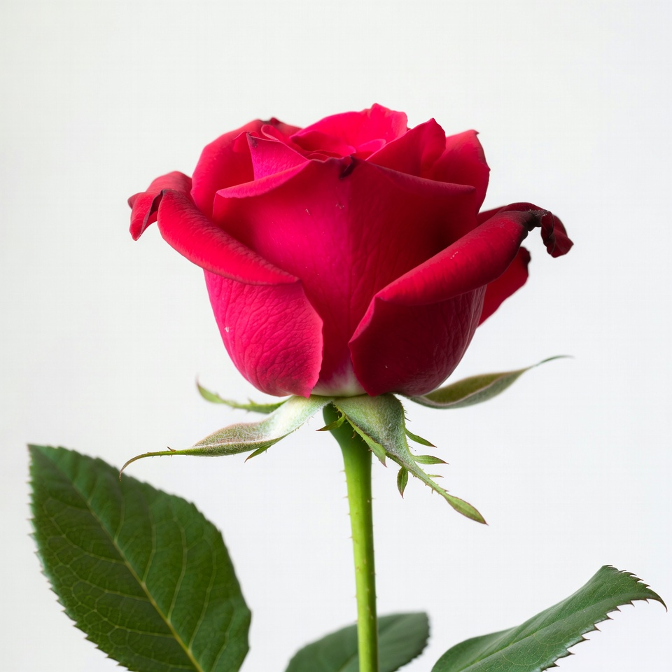 Red Rose on White Background Red Rose on White Background