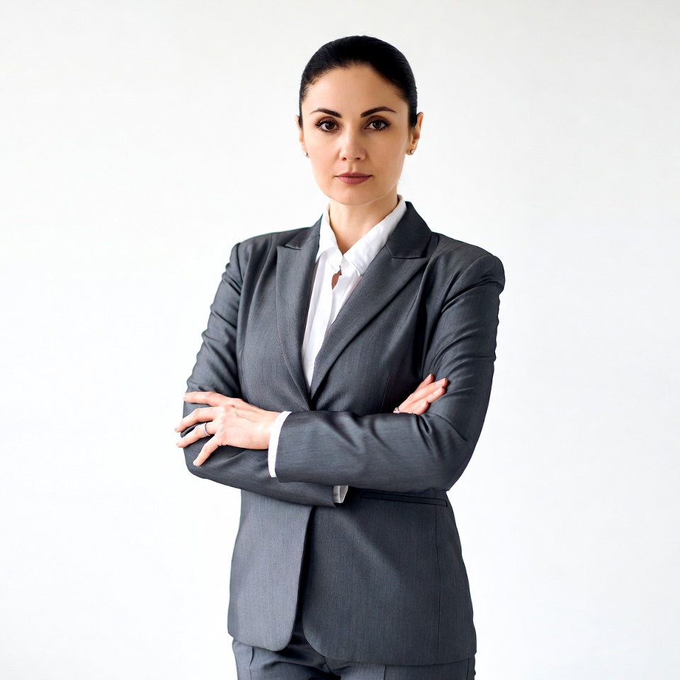 Business woman with arms crossed Business woman with arms crossed