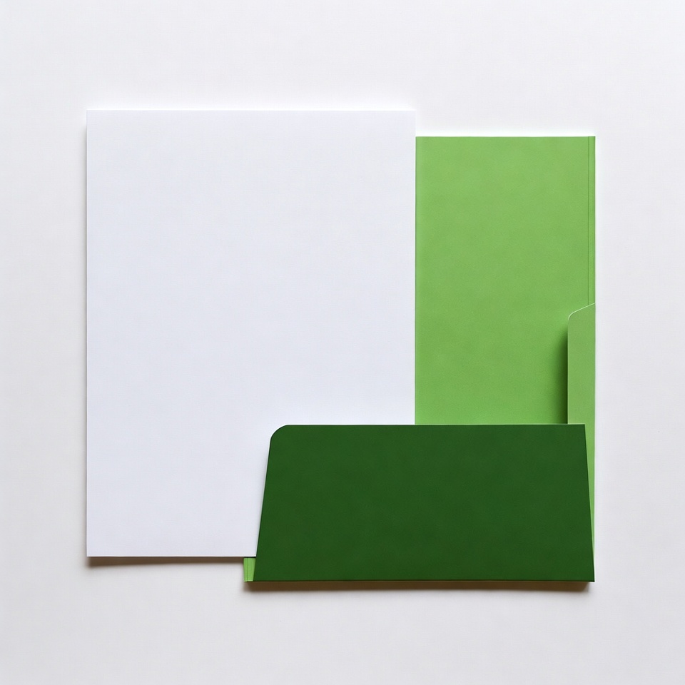 White Paper and Green Envelope White Paper and Green Envelope
