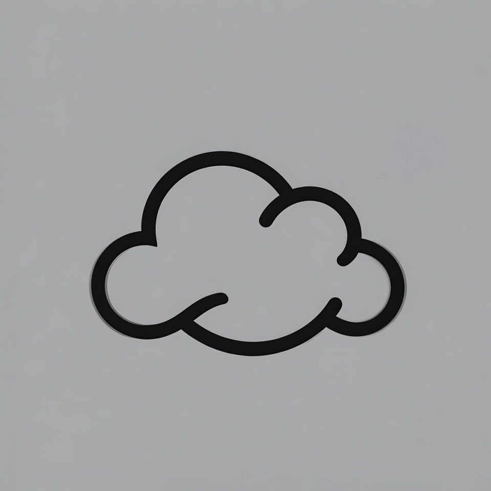 Black outline cloud illustration Black outline cloud illustration