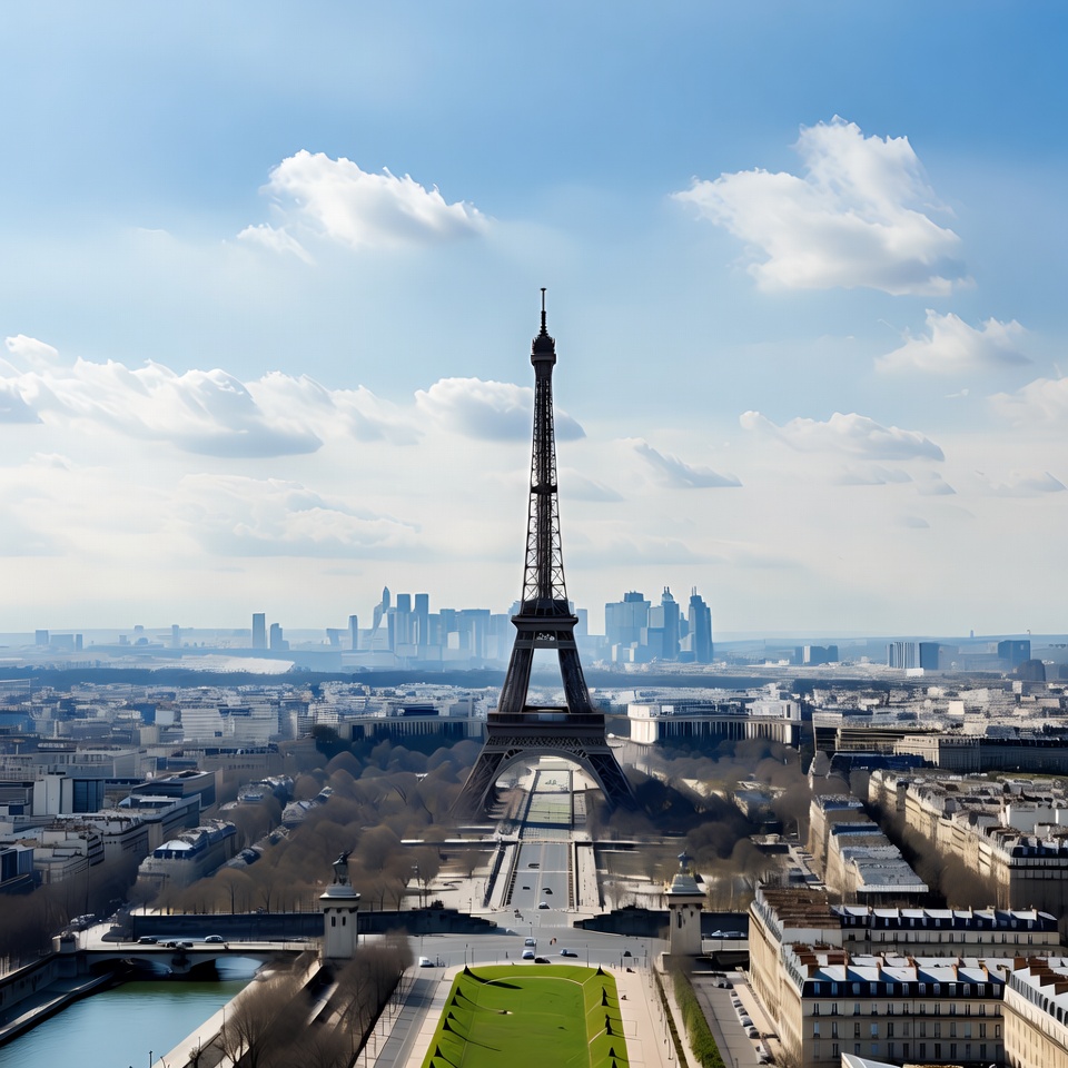 Eiffel Tower Aerial View Paris Eiffel Tower Aerial View Paris