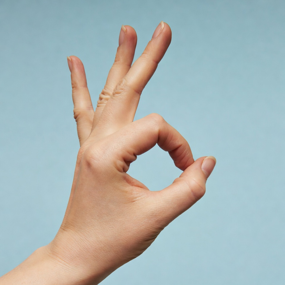 Hand making OK sign Hand making OK sign