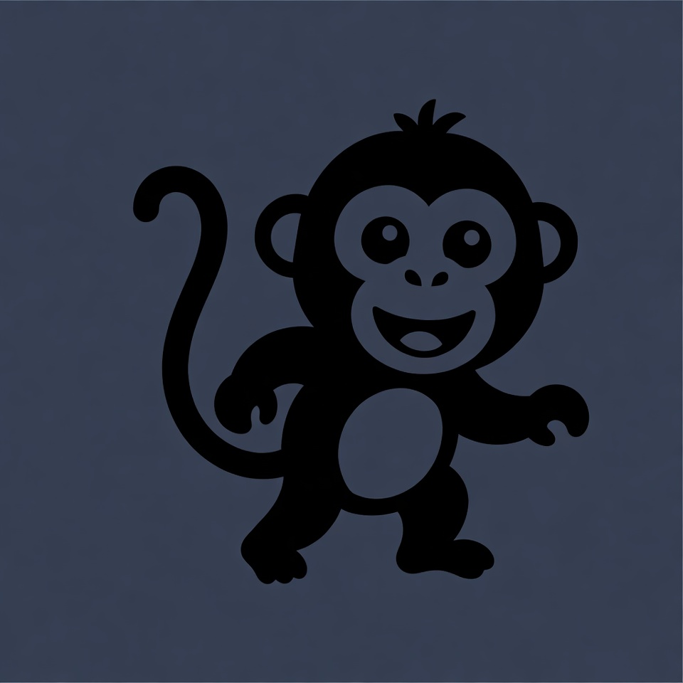 Cute cartoon monkey illustration Cute cartoon monkey illustration