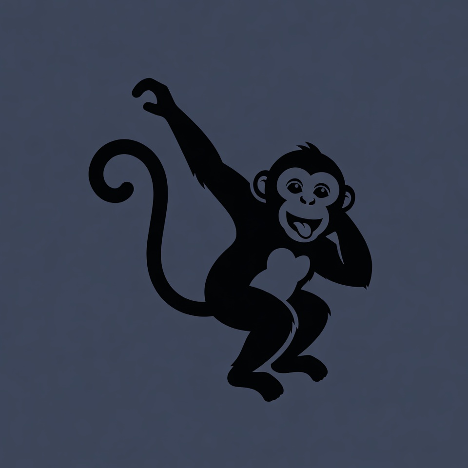 Happy cartoon monkey jumping Happy cartoon monkey jumping
