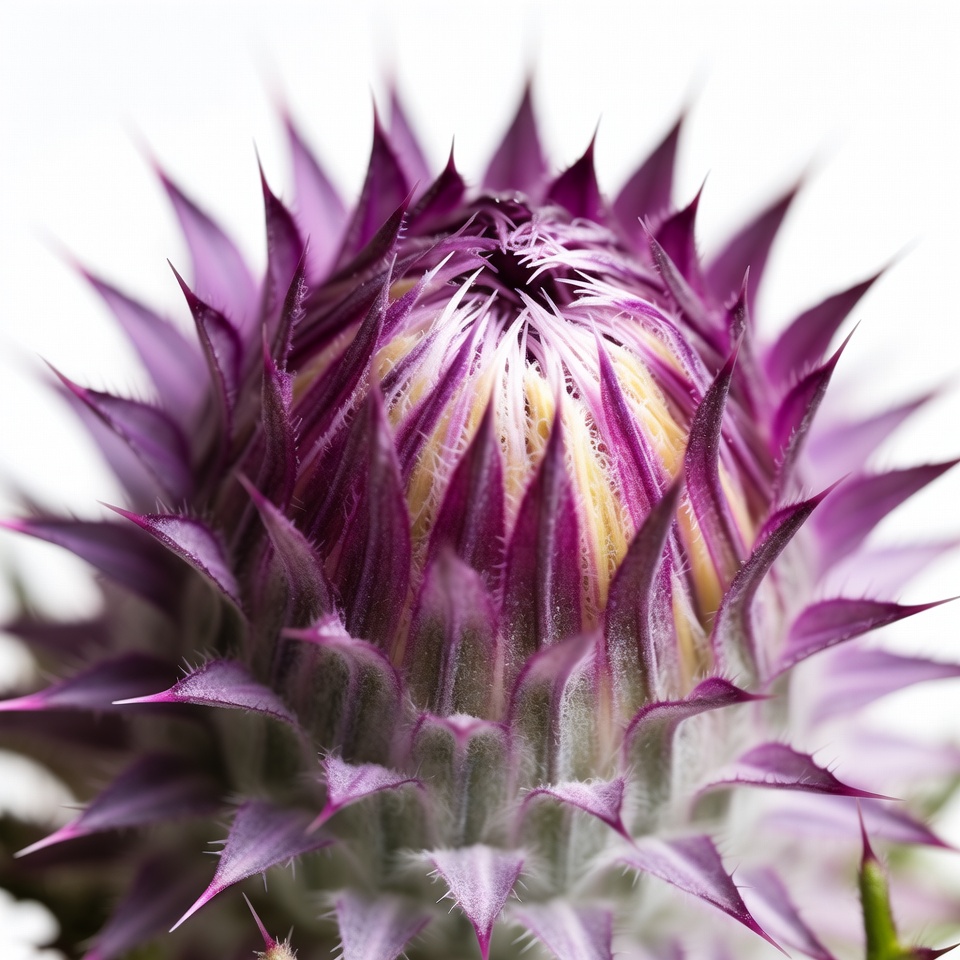 Purple thistle flower close-up Purple thistle flower close-up
