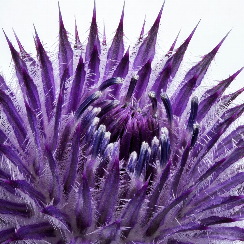 Purple Thistle Flower Closeup Purple Thistle Flower Closeup
