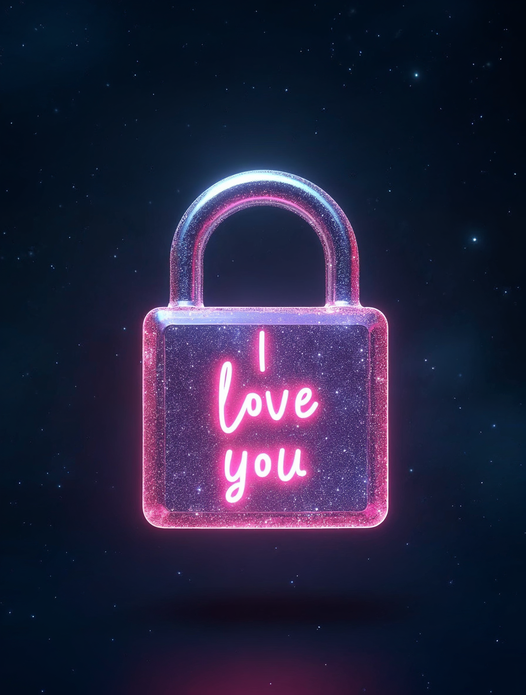 Glowing Lock with I Love You Glowing Lock with I Love You