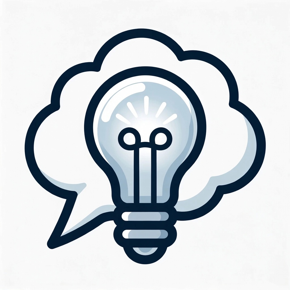 Lightbulb in Speech Bubble Lightbulb in Speech Bubble