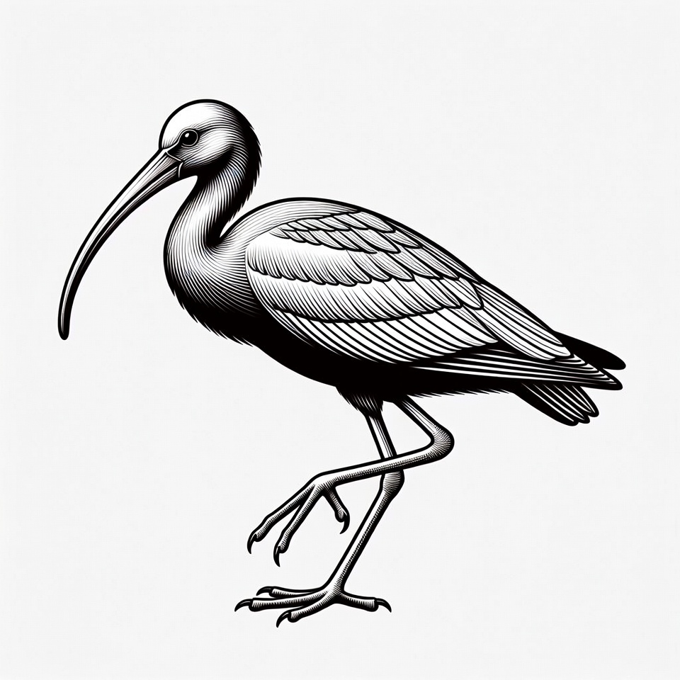 Ibis bird illustration Ibis bird illustration