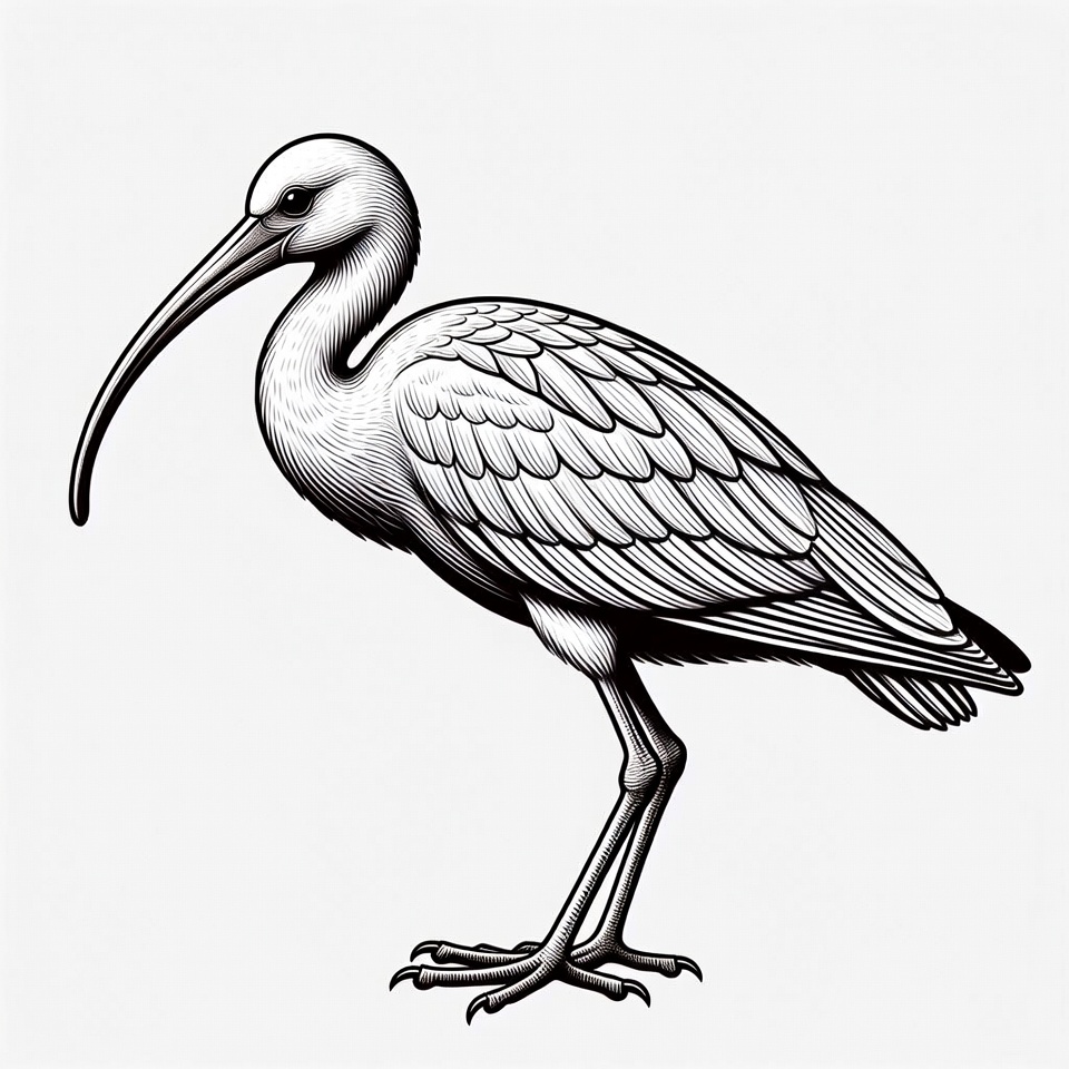 Ibis Bird Illustration Ibis Bird Illustration