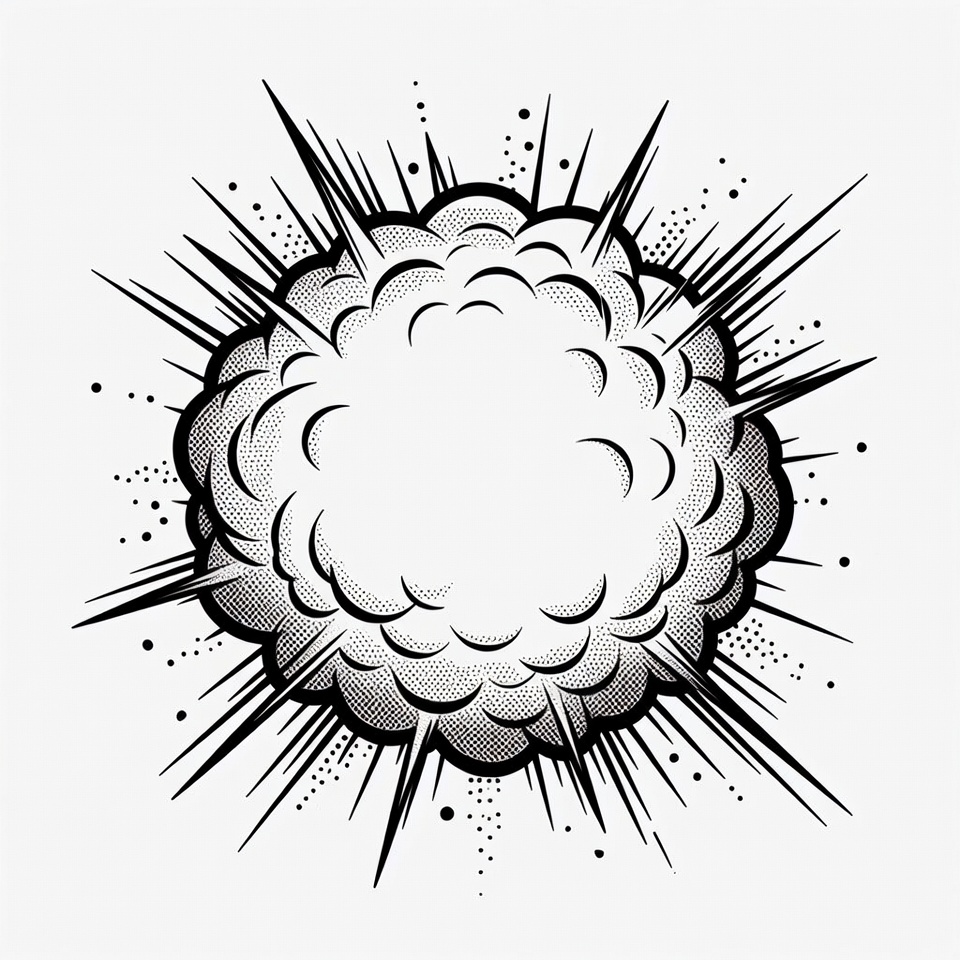 Comic Explosion Burst Illustration Comic Explosion Burst Illustration
