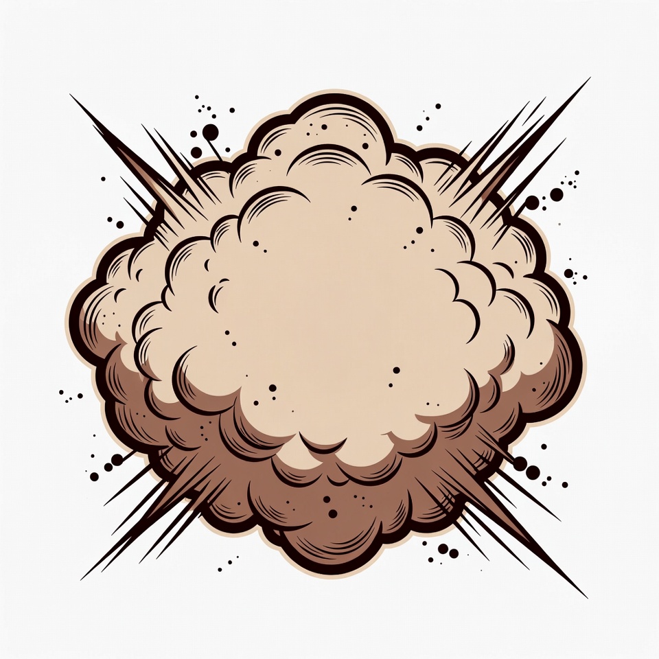 Comic Explosion Cloud Illustration Comic Explosion Cloud Illustration