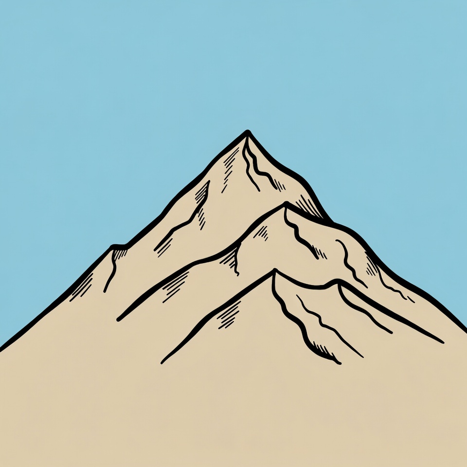 Mountain peak illustration Mountain peak illustration